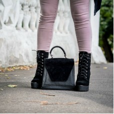 Сумка жіноча шкіряна 90274 чорна