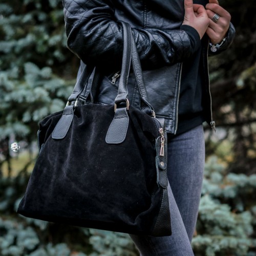 Сумка женская кожаная 90324 черная