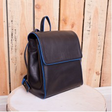 Жіночий шкіряний рюкзак 91341 чорна