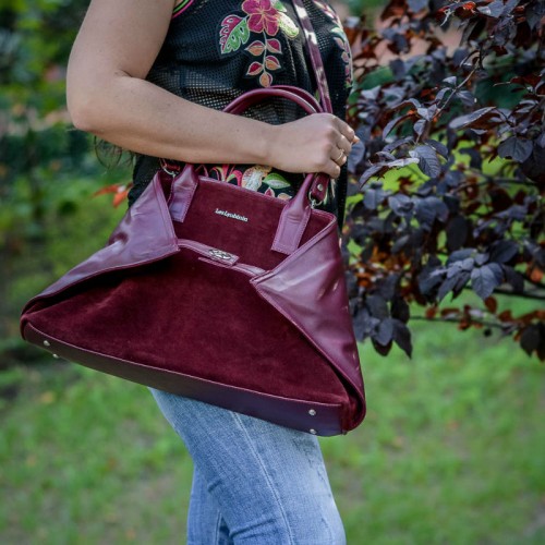 Сумка жіноча шкіряна 91934 бордова