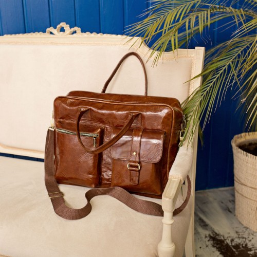 Сумка шкіряна 91351 руда