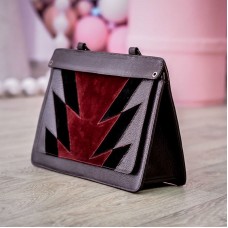 Сумка жіноча шкіряна 90387 бордова