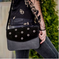 Сумка жіноча шкіряна 90385 чорна