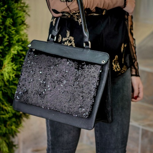 Сумка женская кожаная 90402 черная