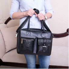 Сумка жіноча шкіряна 91602 чорна