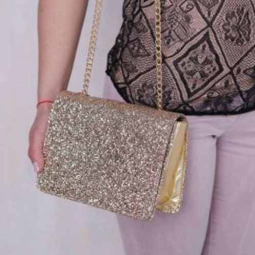 Сумка женская кожаная 91799 золотая