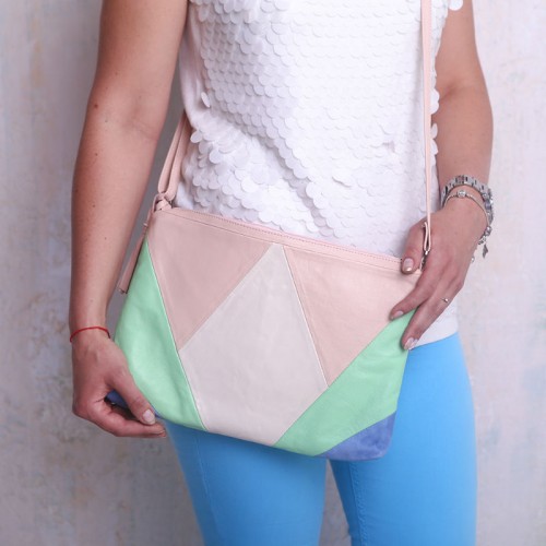 Сумка женская кожаная 91711 разноцветная