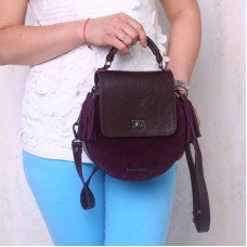 Сумка жіноча шкіряна 91811 бордова