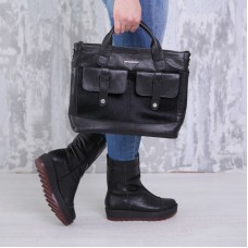 Сумка жіноча шкіряна 91776 чорна