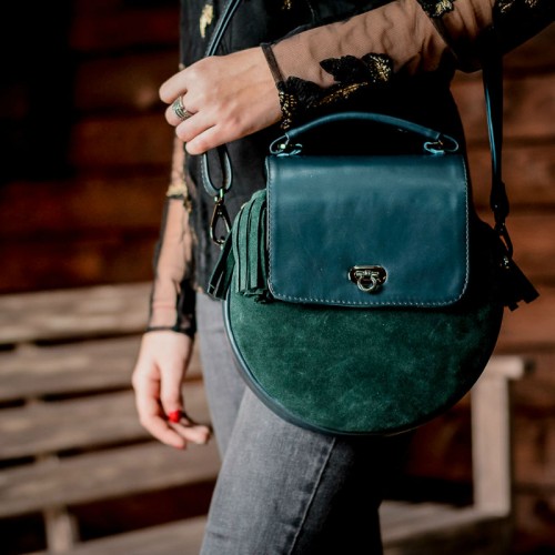 Сумка жіноча шкіряна 91913 зелена