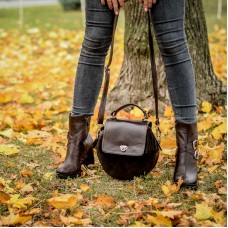 Сумка жіноча шкіряна 91982 коричнева