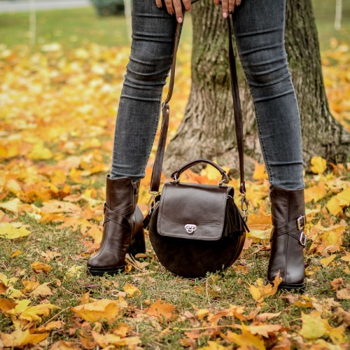 Сумка жіноча шкіряна 91982 коричнева