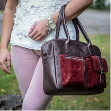 Сумка жіноча шкіряна 91993 бордова