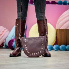 Сумка жіноча шкіряна 90355 бордова