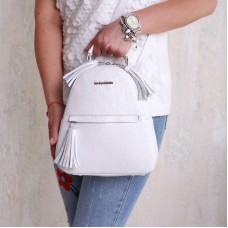 Жіночий шкіряний рюкзак 91831 біла