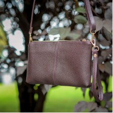 Сумка жіноча шкіряна 91922 бордова