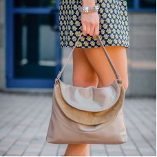 Сумка жіноча шкіряна 91081 бежева