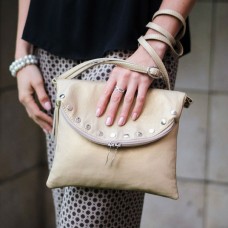 Сумка женская кожаная 91248 золотая