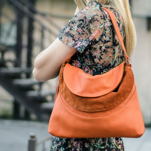 Сумка женская кожаная 91261 рыжая