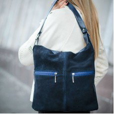 Сумка женская кожаная э91035 синяя