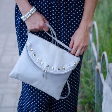 Сумка женская кожаная 91249 серая