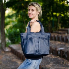 Сумка женская кожаная 91262 синяя