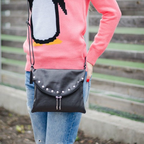 Сумка женская кожаная 91013 черная