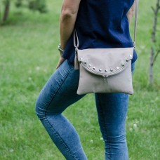 Сумка женская кожаная 91252 бежевая