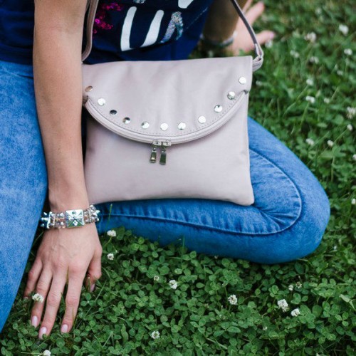 Сумка женская кожаная 91253 сиреневая