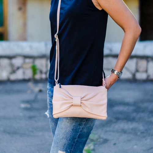 Сумка женская кожаная 91265 розовая