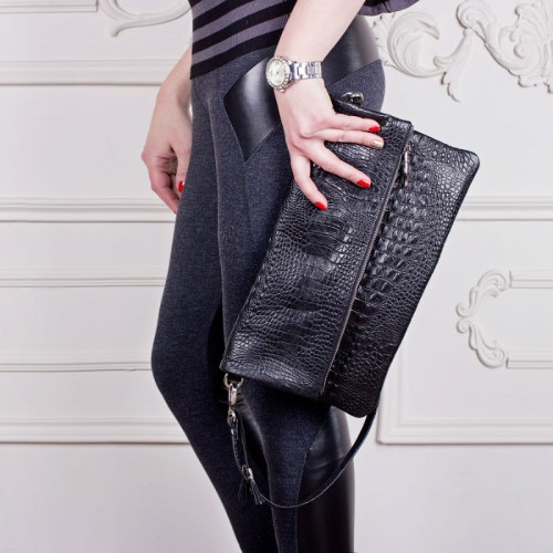 Сумка жіноча шкіряна 90025 чорна