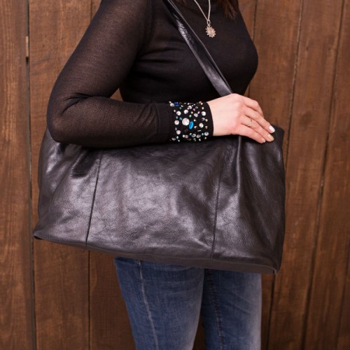 Сумка женская кожаная 90196 черная