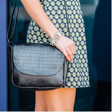 Сумка жіноча шкіряна 91096 чорна