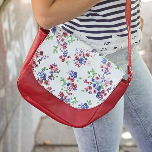 Сумка женская кожаная 91255 разноцветная