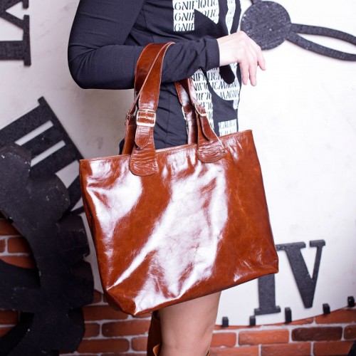 Сумка жіноча шкіряна 90089 руда