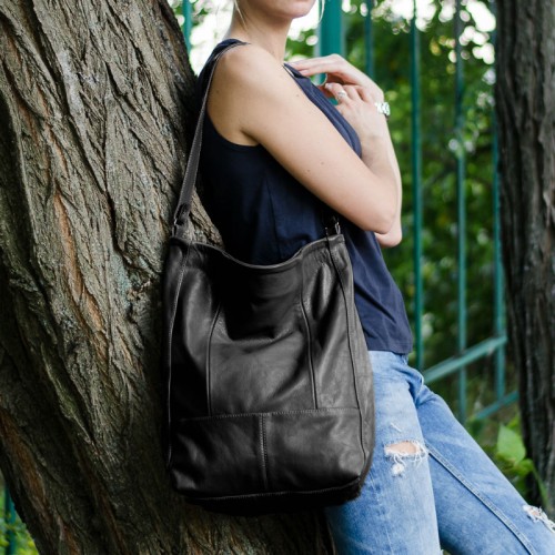 Сумка женская кожаная 91267 черная