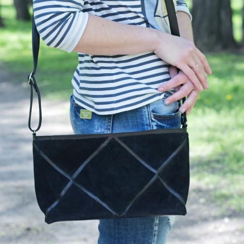 Сумка жіноча шкіряна 90090 чорна