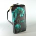 Женский кожаный кошелек с технологией RFid Bauhinia Green черный
