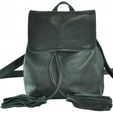 Кожаный женский рюкзак Лейпциг черный