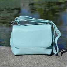 Шкіряний жіночий клатч Cross блакитний