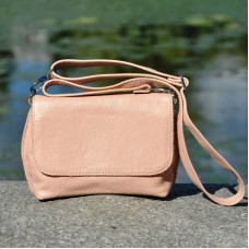 Кожаный женский клатч Cross пудра
