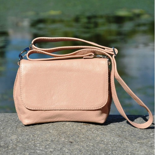 Кожаный женский клатч Cross пудра