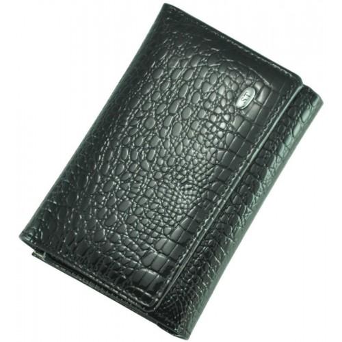 Кожаный женский кошелек ST AE617 Black