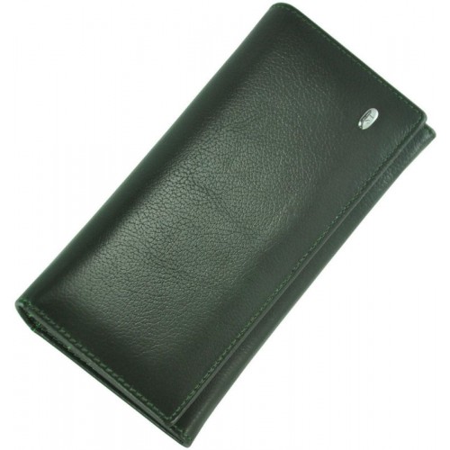 Кожаный женский кошелек ST634 GREEN