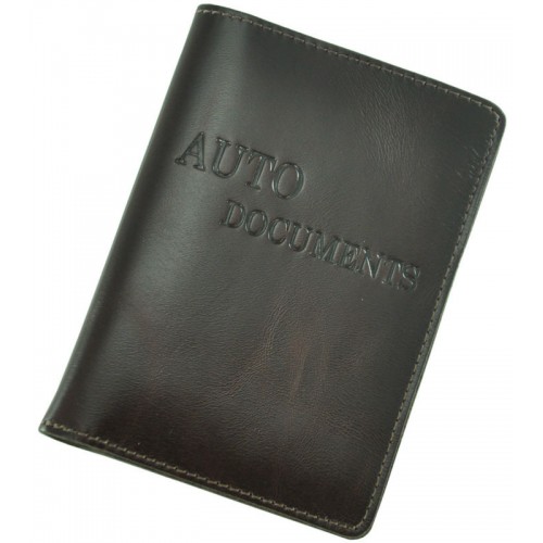 Кожаная обложка для паспорта и авто документов Multi коричневая