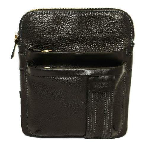 Чоловіча шкіряна сумка VATTO Mk-54 FL8Kаz1 чорна