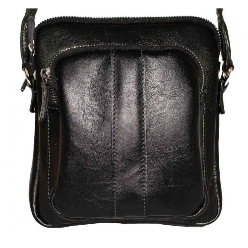 Чоловіча шкіряна сумка VATTO Mk-48 Kаz1 чорна