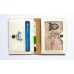 Обложка на пластиковый паспорт белая с печатями Путешествие