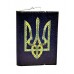 Обложка на права с вкладышем синяя с гербом вышиванкой