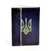 Обложка на права с вкладышем синяя с гербом вышиванкой
